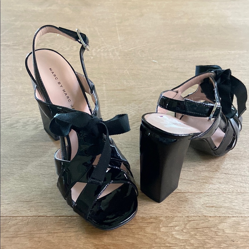 Marc by Marc Jacobs Black Strappy Heels